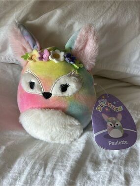 NWT Squishmallows Paulette The
Rainbow Tie-Dye Fennec Fox 8” Plush